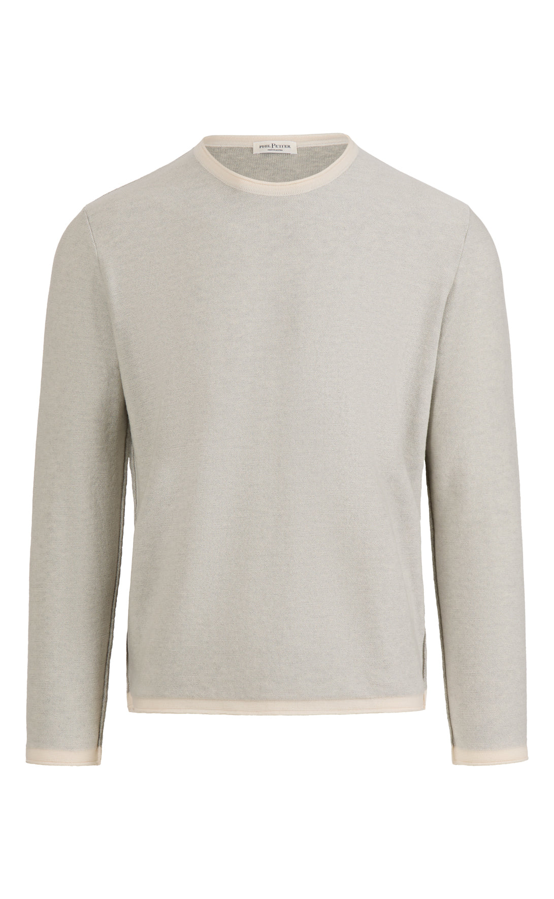 Super soft double-face sweater: merino on the outside, cotton on the inside, relaxed fit