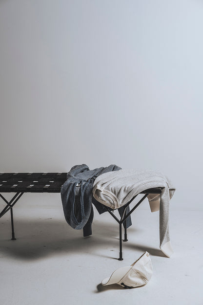 Sweater-style pullover made from lightweight merino bouclé yarn, relaxed fit