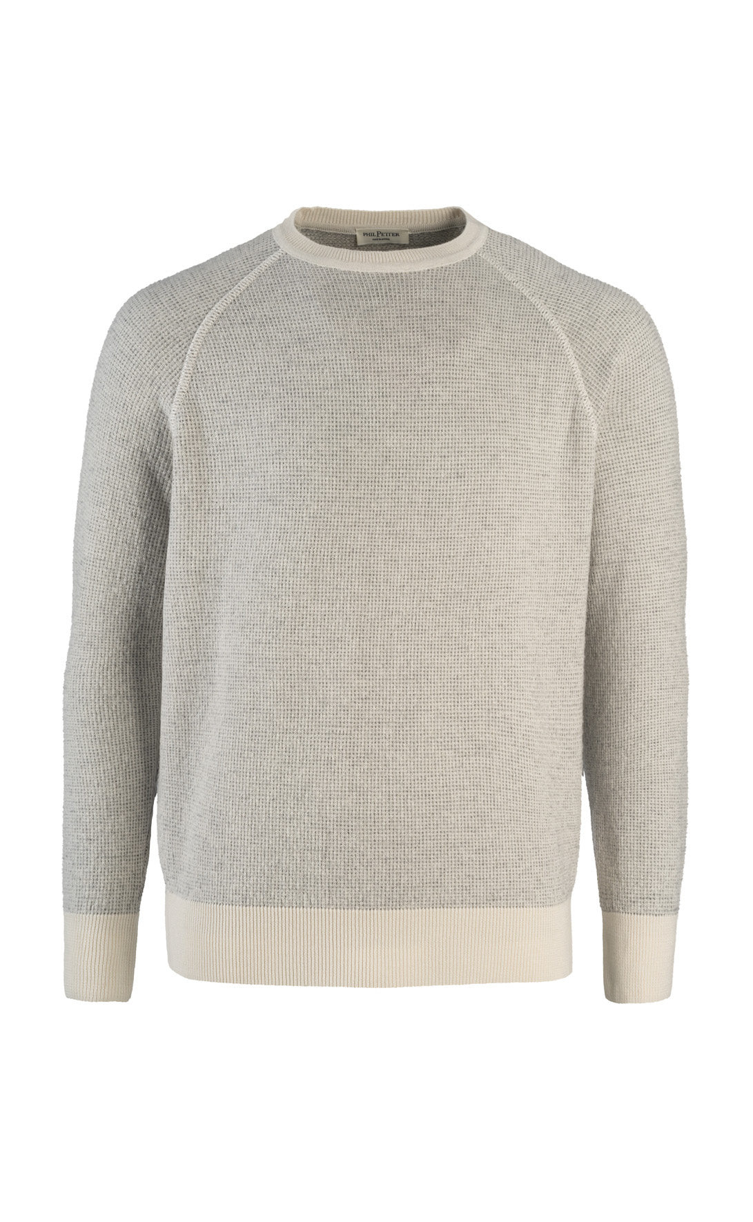 Sweater-style pullover made from lightweight merino bouclé yarn, relaxed fit