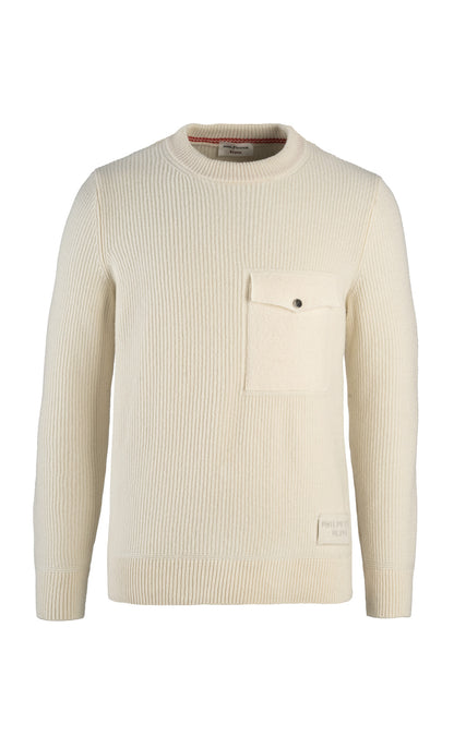 Round neck sweater made of super soft lambswool, relaxed fit