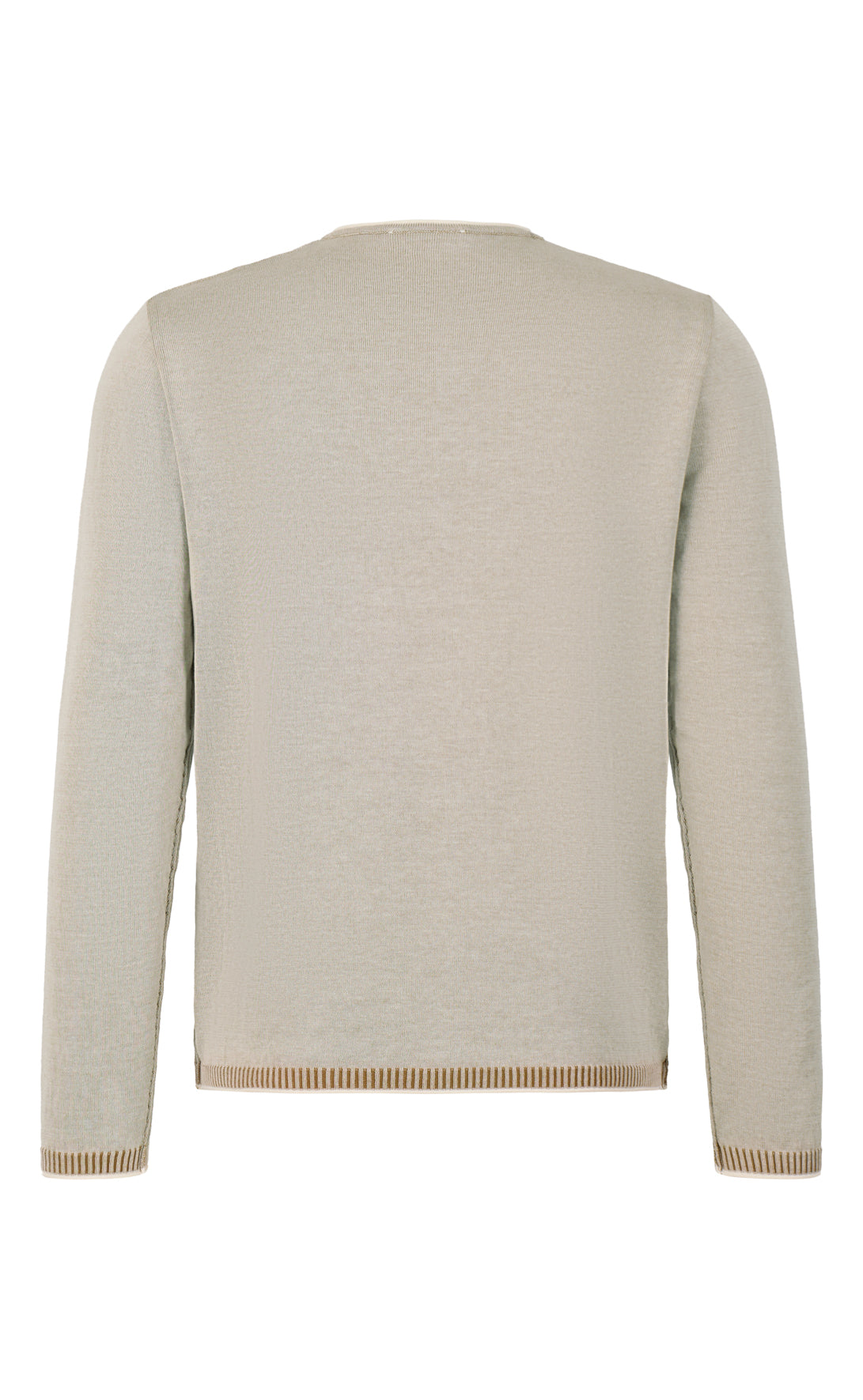 Supersofter, plattierter Rundhalspullover aus feinster Baumwolle, Relaxed Fit