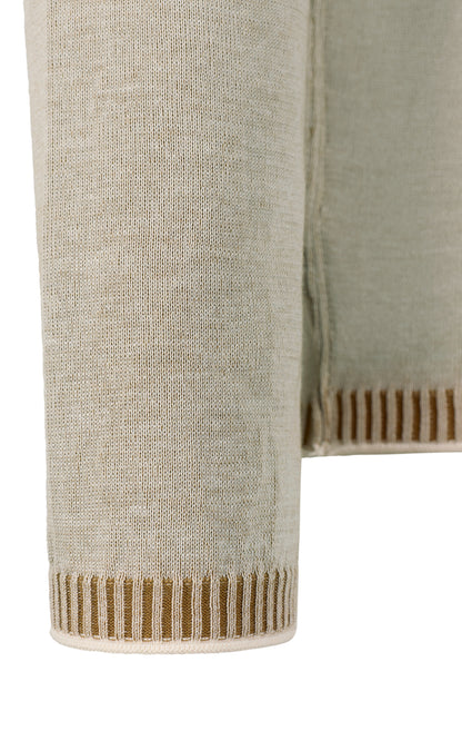 Supersofter, plattierter Rundhalspullover aus feinster Baumwolle, Relaxed Fit