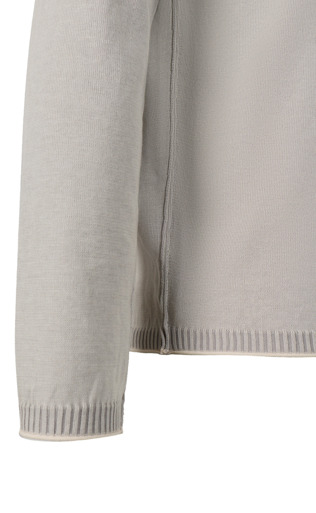 Supersofter, plattierter Rundhalspullover aus feinster Baumwolle, Relaxed Fit