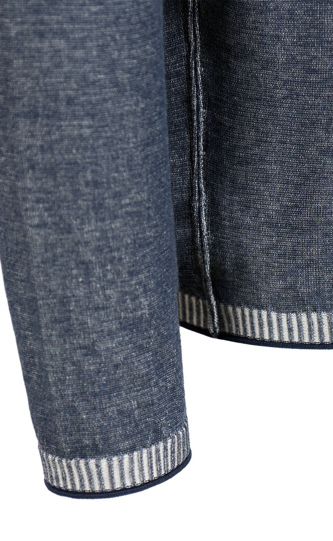 Supersofter, plattierter Rundhalspullover aus feinster Baumwolle, Relaxed Fit