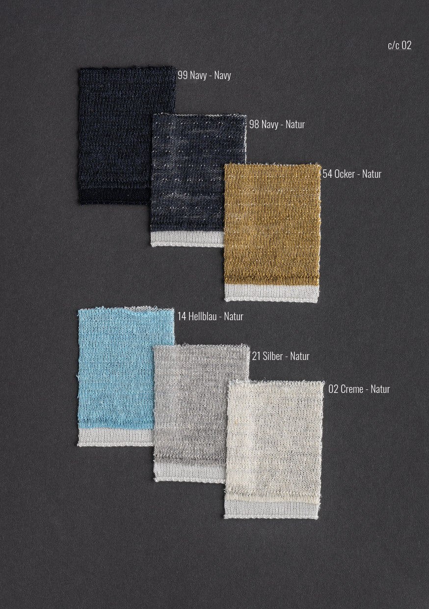 Rundhalspullover aus Leinen-Doubleface, relaxed fit