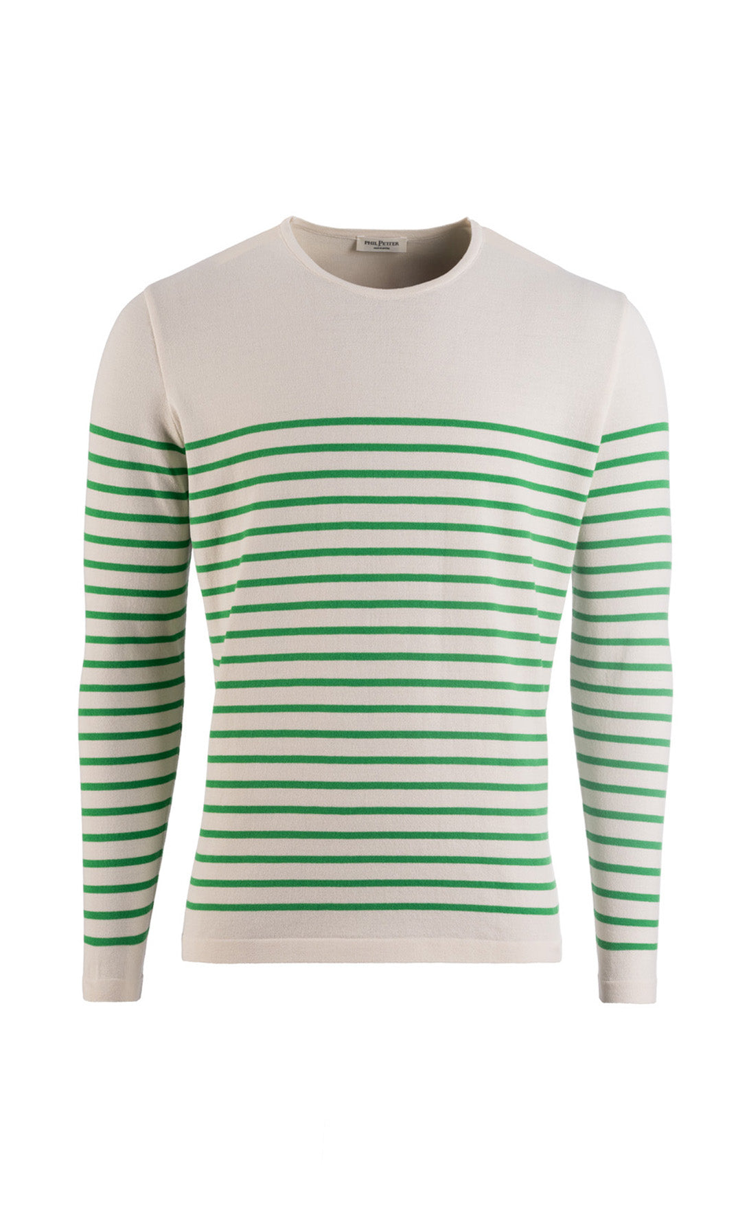 Ringelpullover aus körniger Viskose mit natürlicher Elastizität