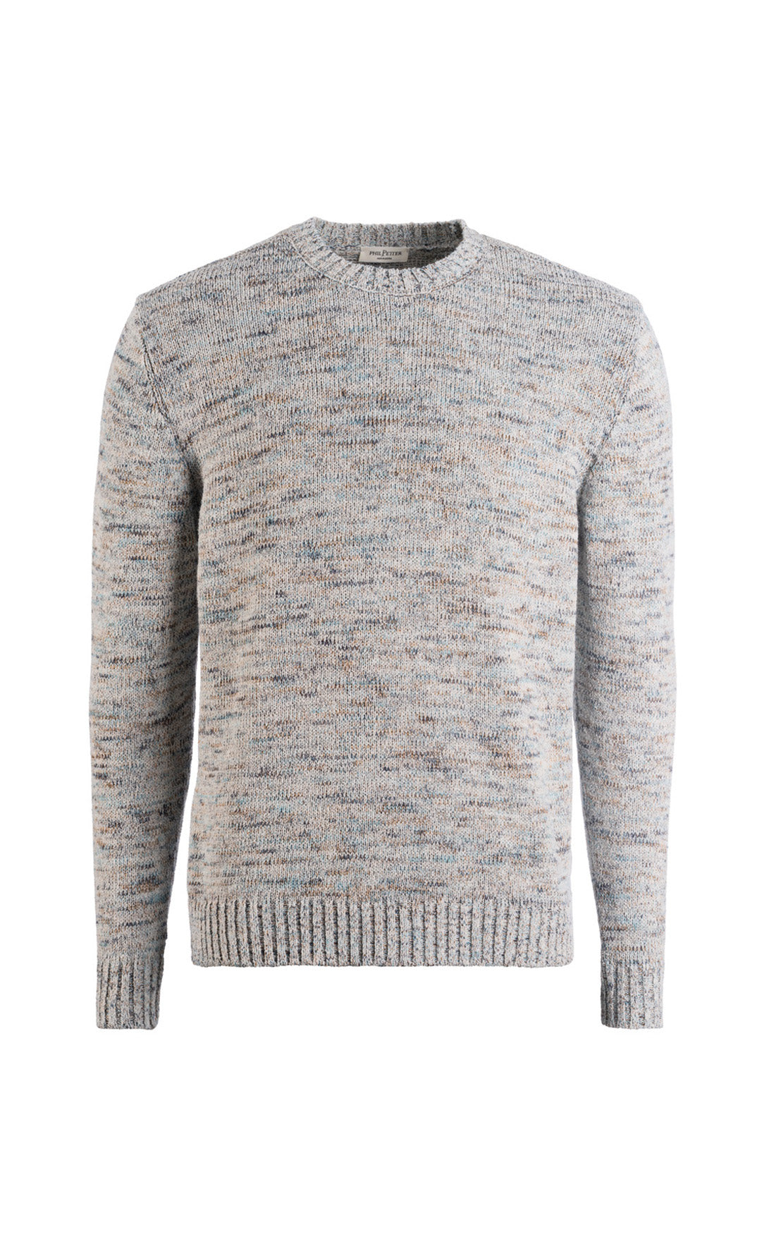 Pullover aus Baumwoll-Leinen-Mouliné, Relaxed Fit