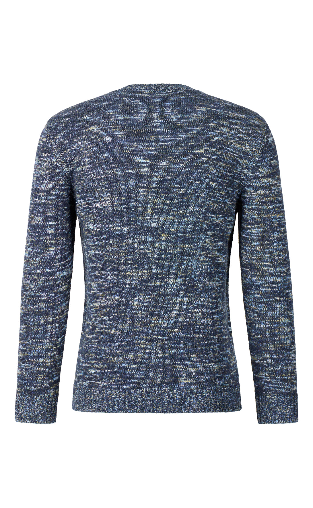 Cotton-linen mouliné jumper, relaxed fit