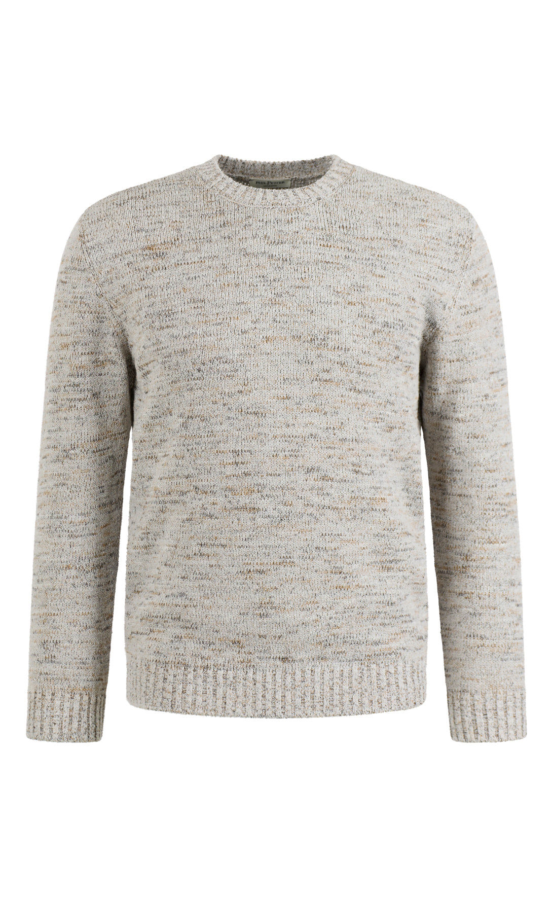 Pullover aus Baumwoll-Leinen-Mouliné, Relaxed Fit
