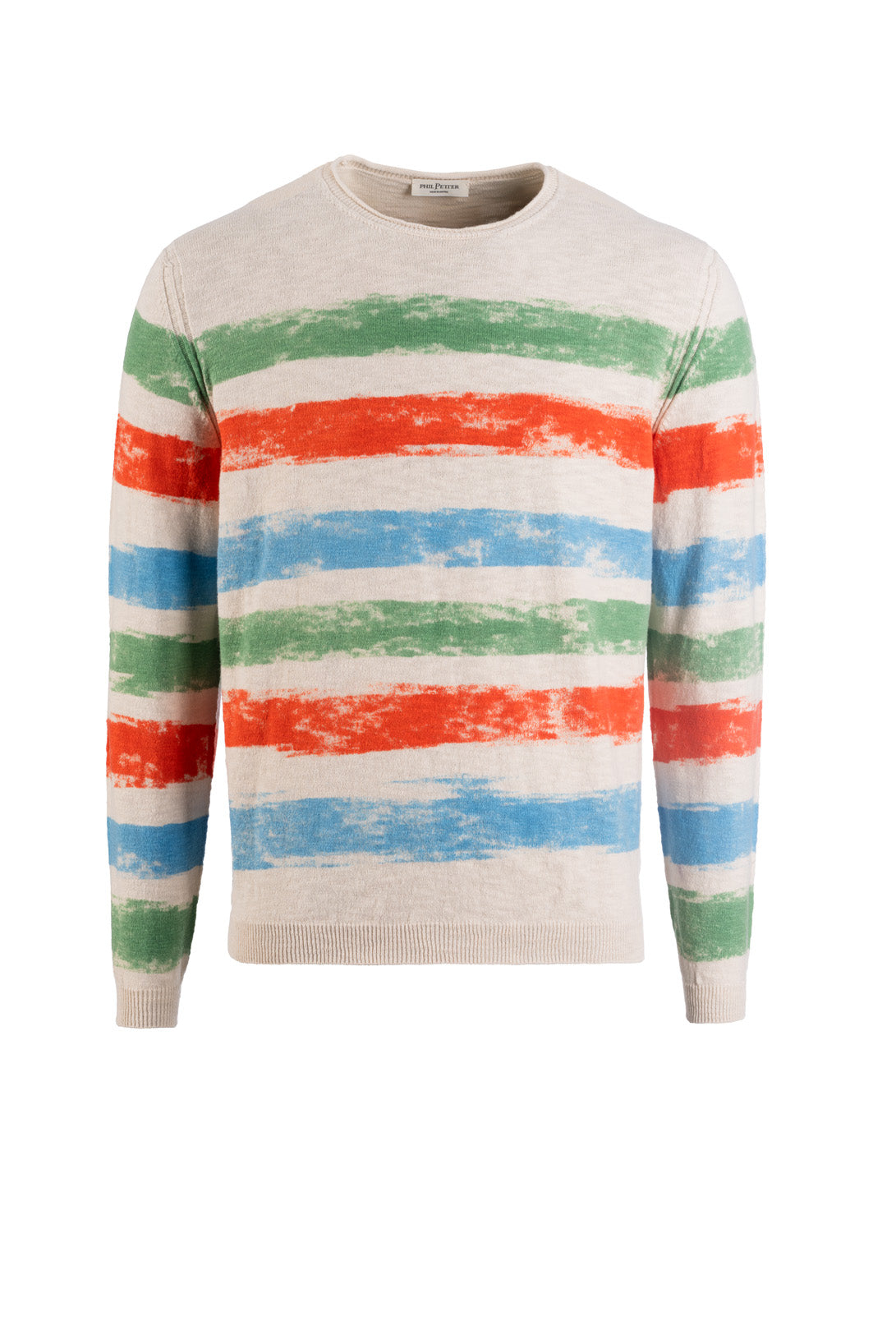Unique: Hand-painted sweater made of soft cotton, relaxed fit