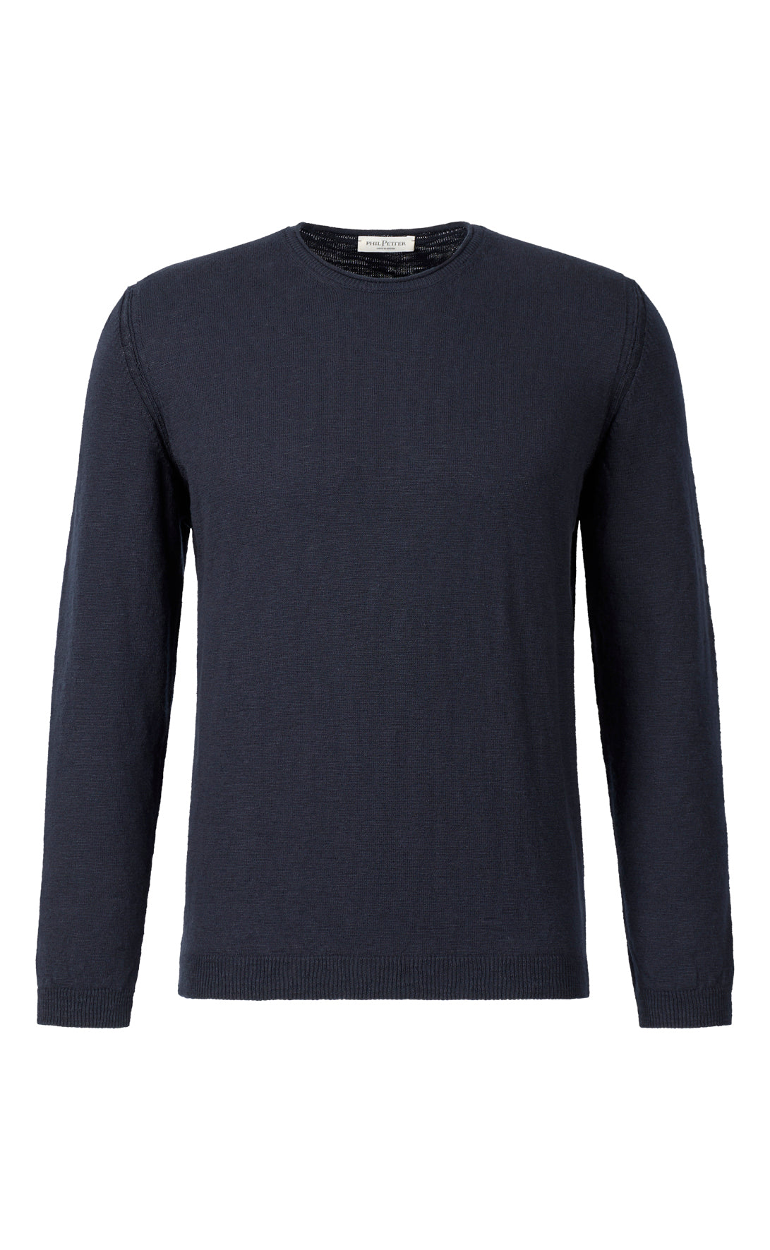 Sweater in soft cotton slub yarn, relaxed fit