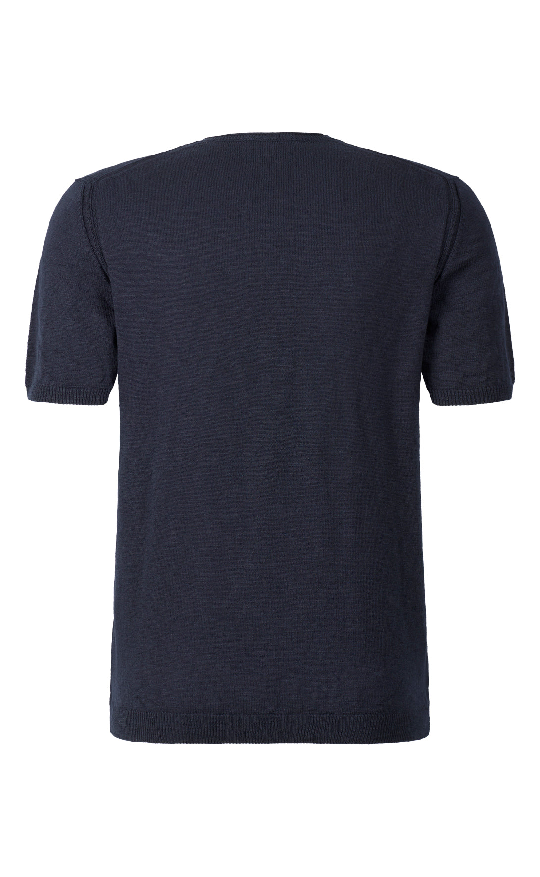 Short-sleeved sweater in soft cotton slub yarn, relaxed fit