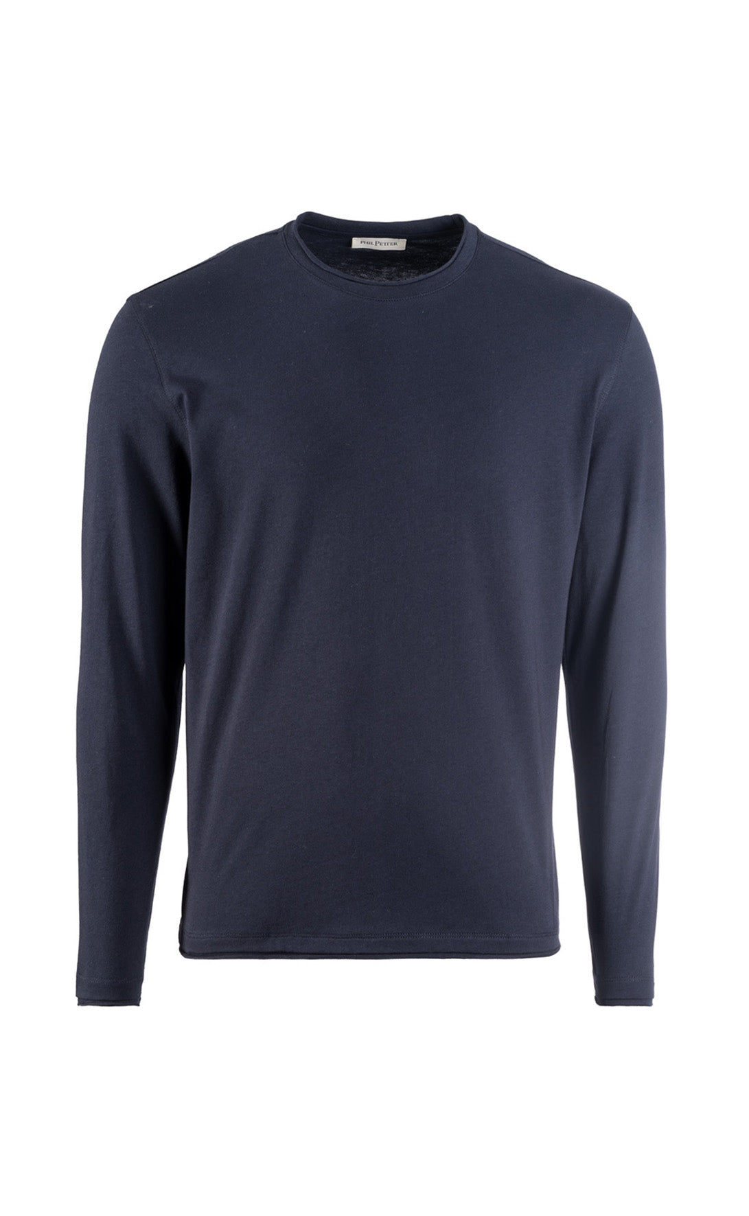 Long-sleeve shirt in the finest Pima cotton jersey, regular fit