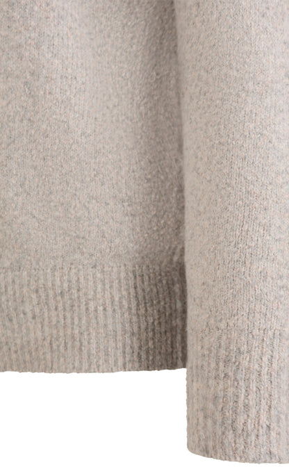 Nahtlos gestrickter Pullover aus supersoftem Tweedgarn, relaxed fit
