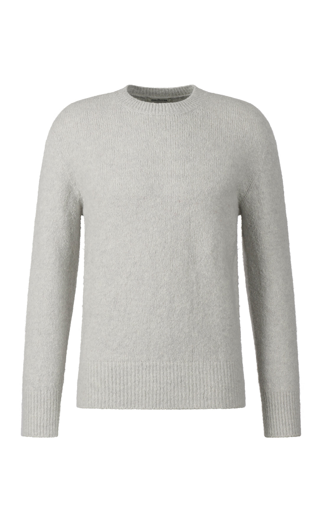 Nahtlos gestrickter Pullover aus supersoftem Tweedgarn, relaxed fit