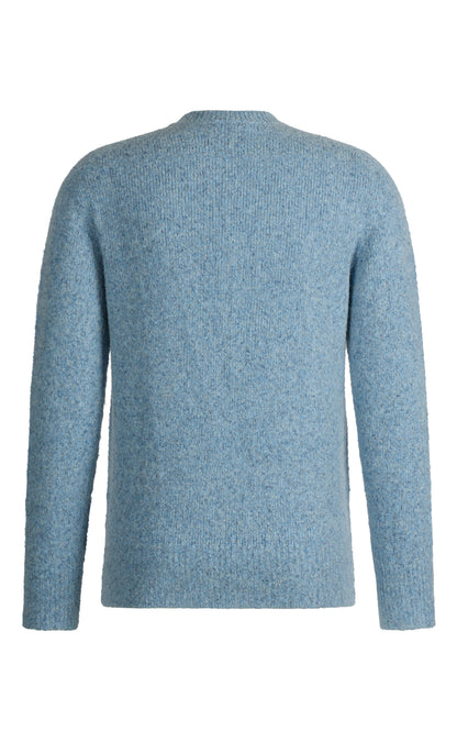 Nahtlos gestrickter Pullover aus supersoftem Tweedgarn, relaxed fit
