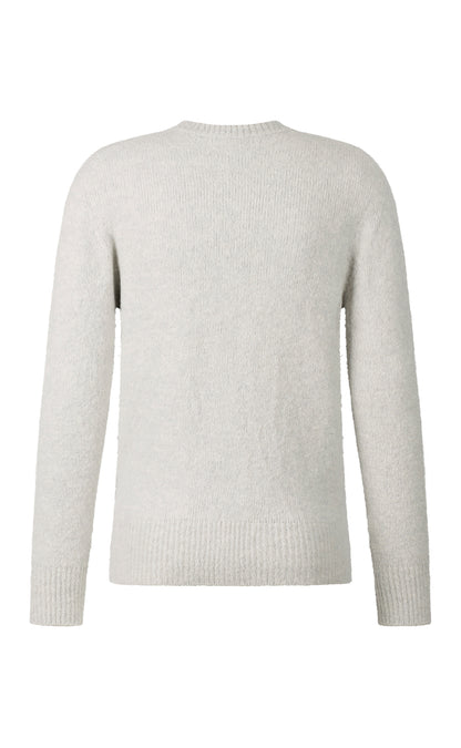 Nahtlos gestrickter Pullover aus supersoftem Tweedgarn, relaxed fit