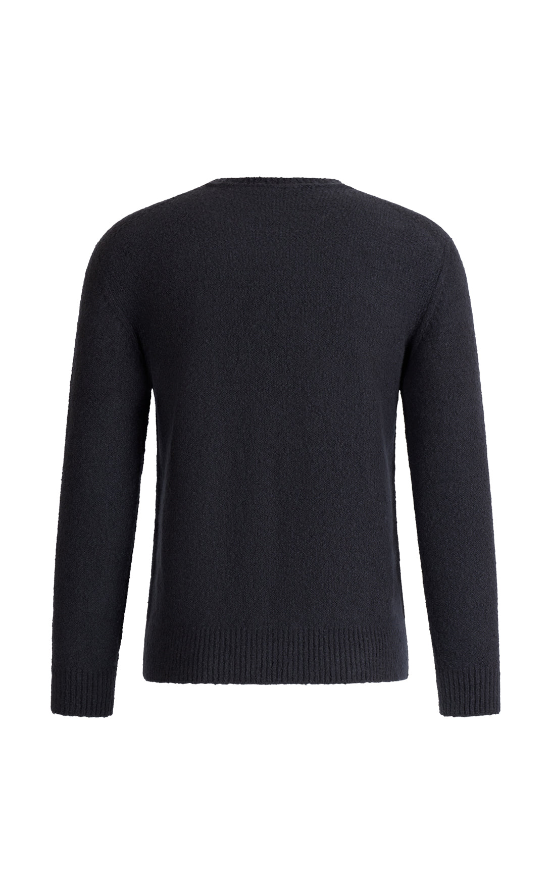 Nahtlos gestrickter Rundhals-Pullover aus hautfreundlicher Winterbaumwolle, relaxed fit