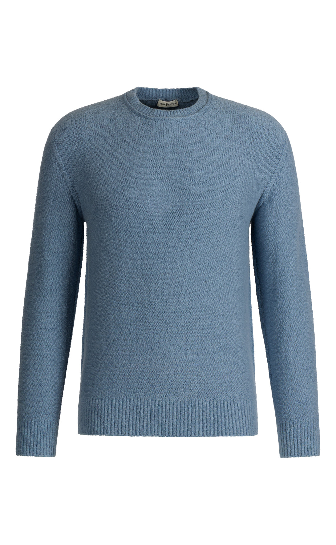 Nahtlos gestrickter Rundhals-Pullover aus hautfreundlicher Winterbaumwolle, relaxed fit