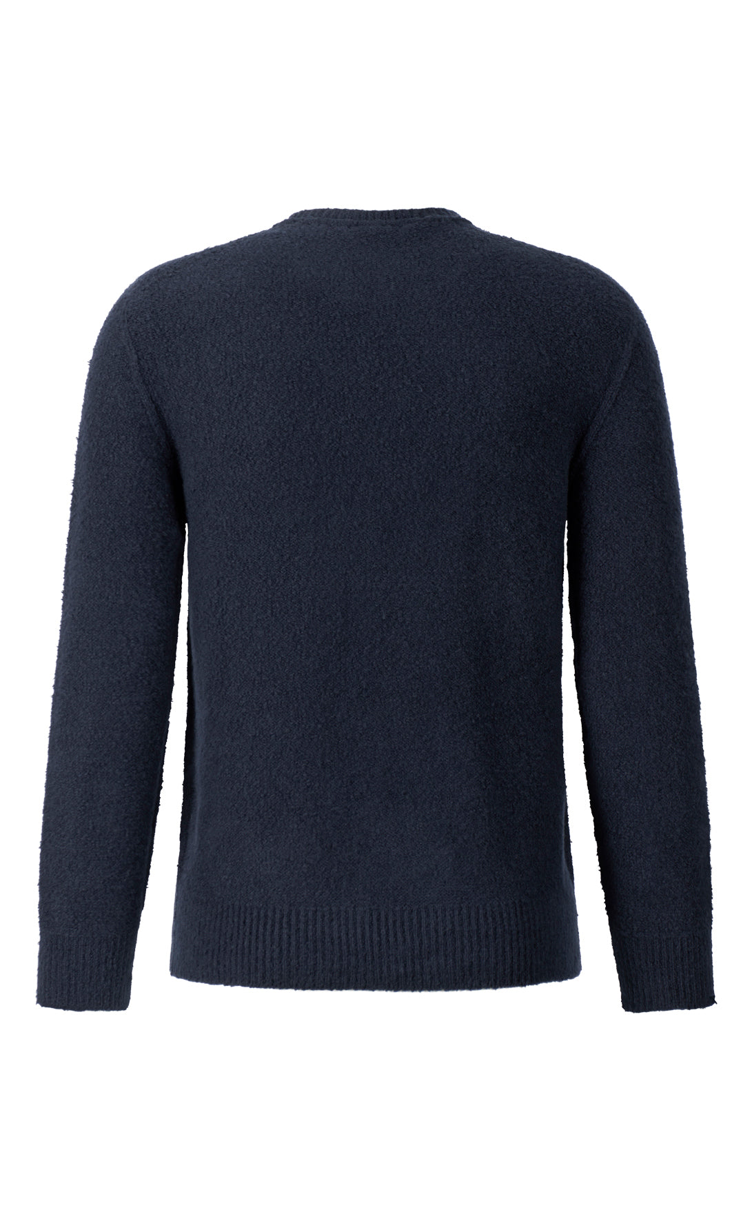 Nahtlos gestrickter Rundhals-Pullover aus hautfreundlicher Winterbaumwolle, relaxed fit