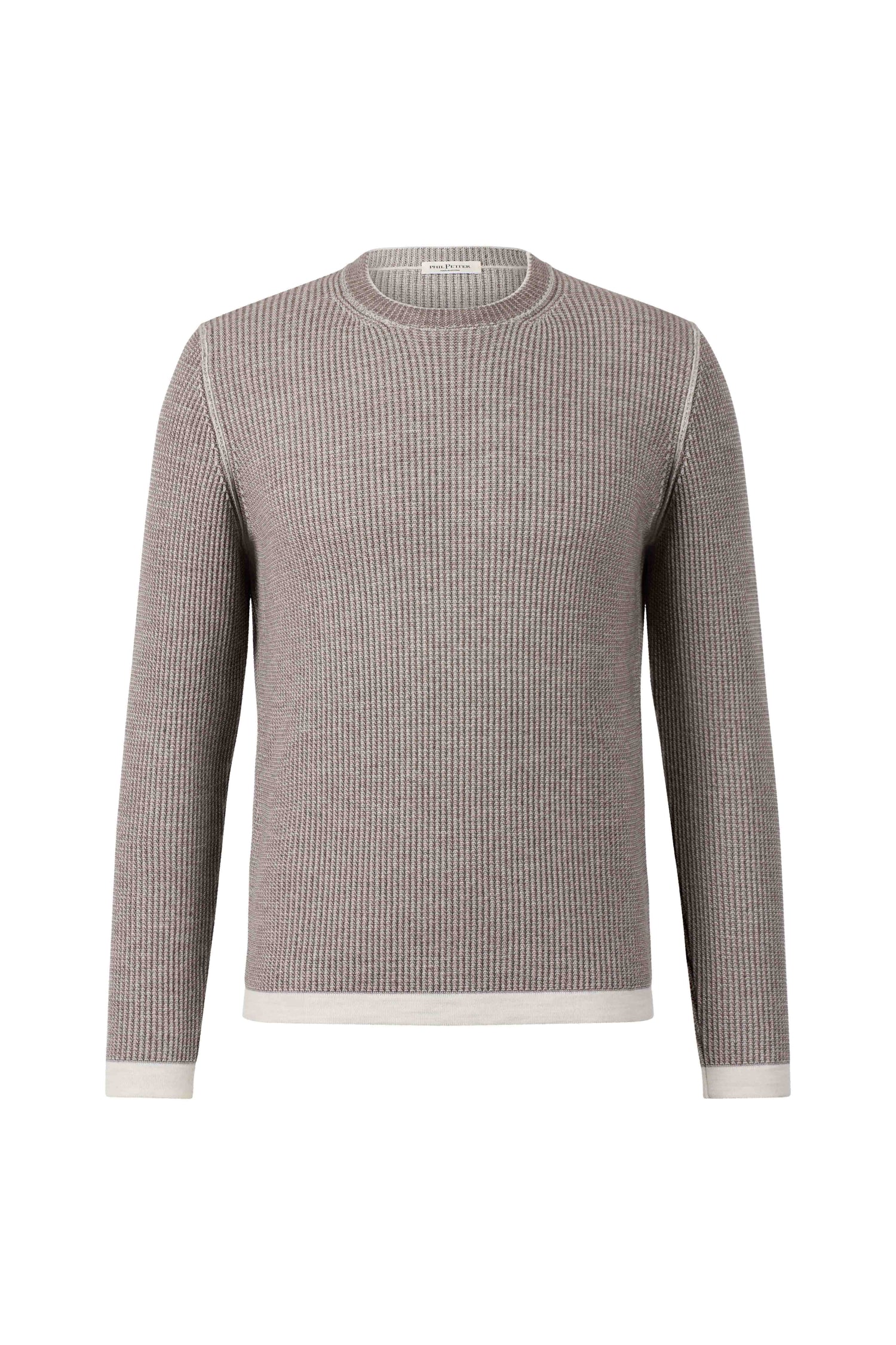 Sportlicher Two-tone Pullover aus Merino-Baumwollmix, relaxed fit