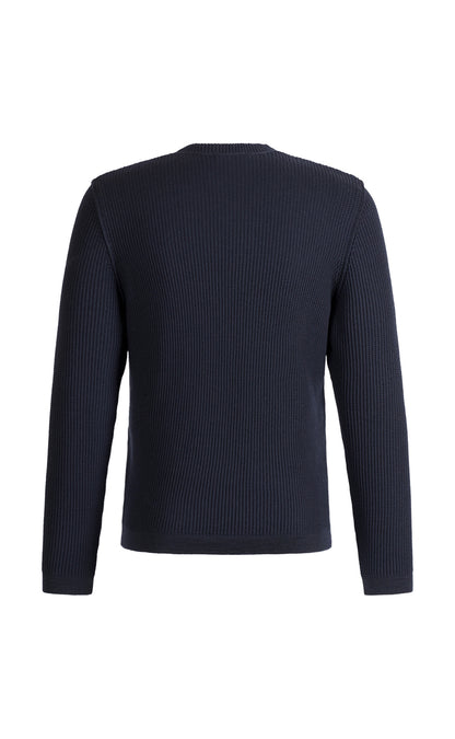 Sportlicher Two-tone Pullover aus Merino-Baumwollmix, relaxed fit