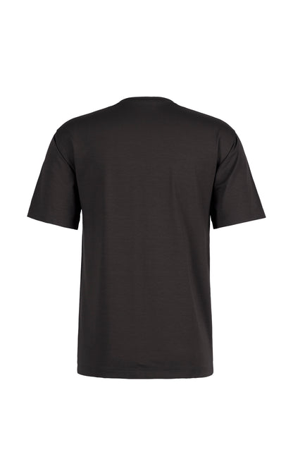 Easy-care premium T-shirt in subtly textured viscose jersey, relaxed fit