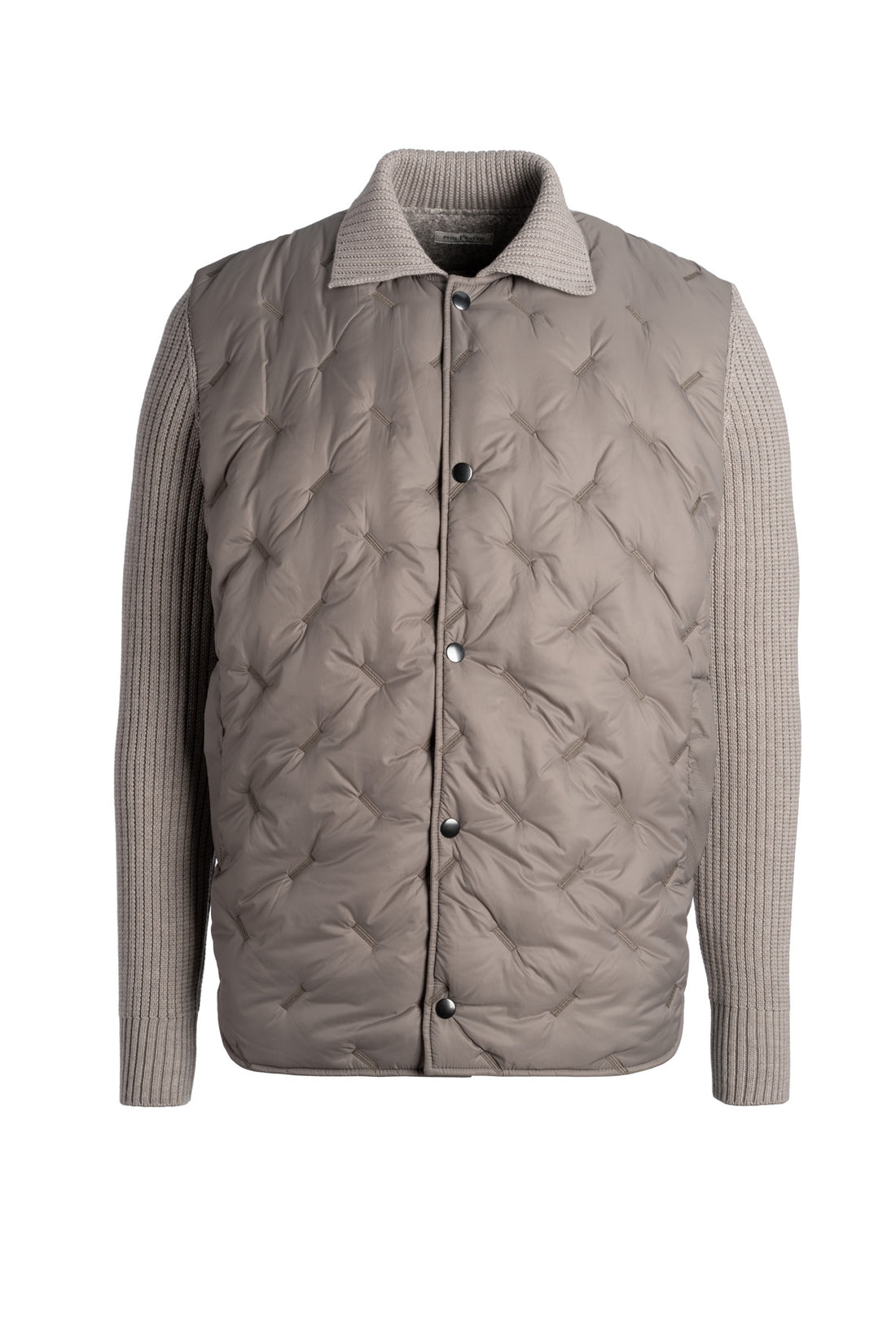 Quilted Overshirt Hybrid with Knit