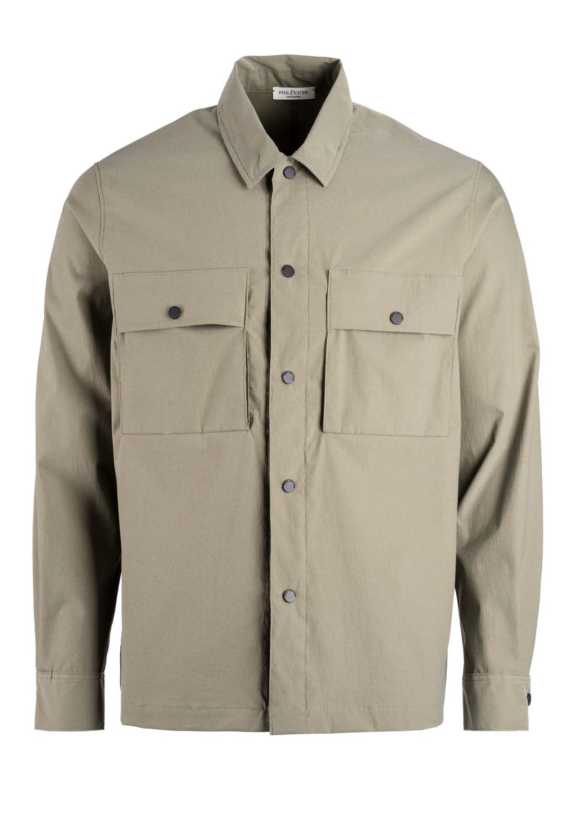 Zero weight overshirt made from an ultra-light cotton-nylon mix, relaxed fit