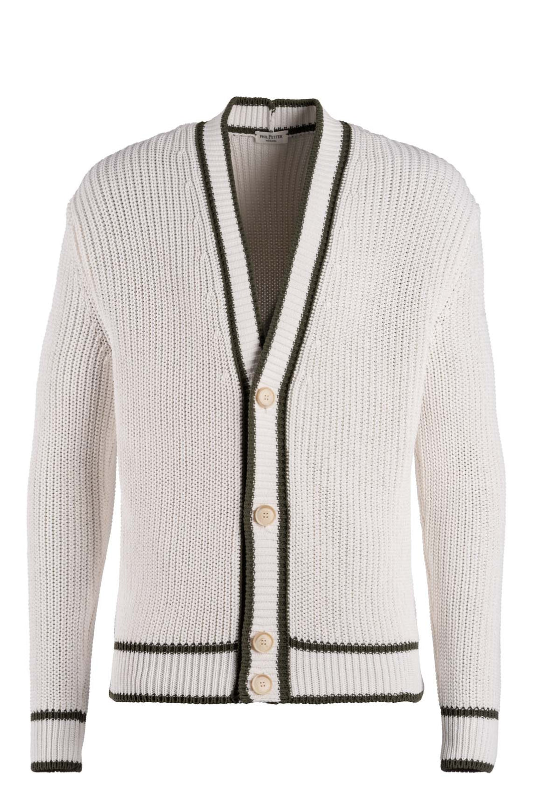 Cardigan made of technical cotton effect yarn, regular fit