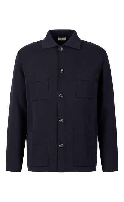 Milano knit overshirt made of finest cotton, relaxed fit