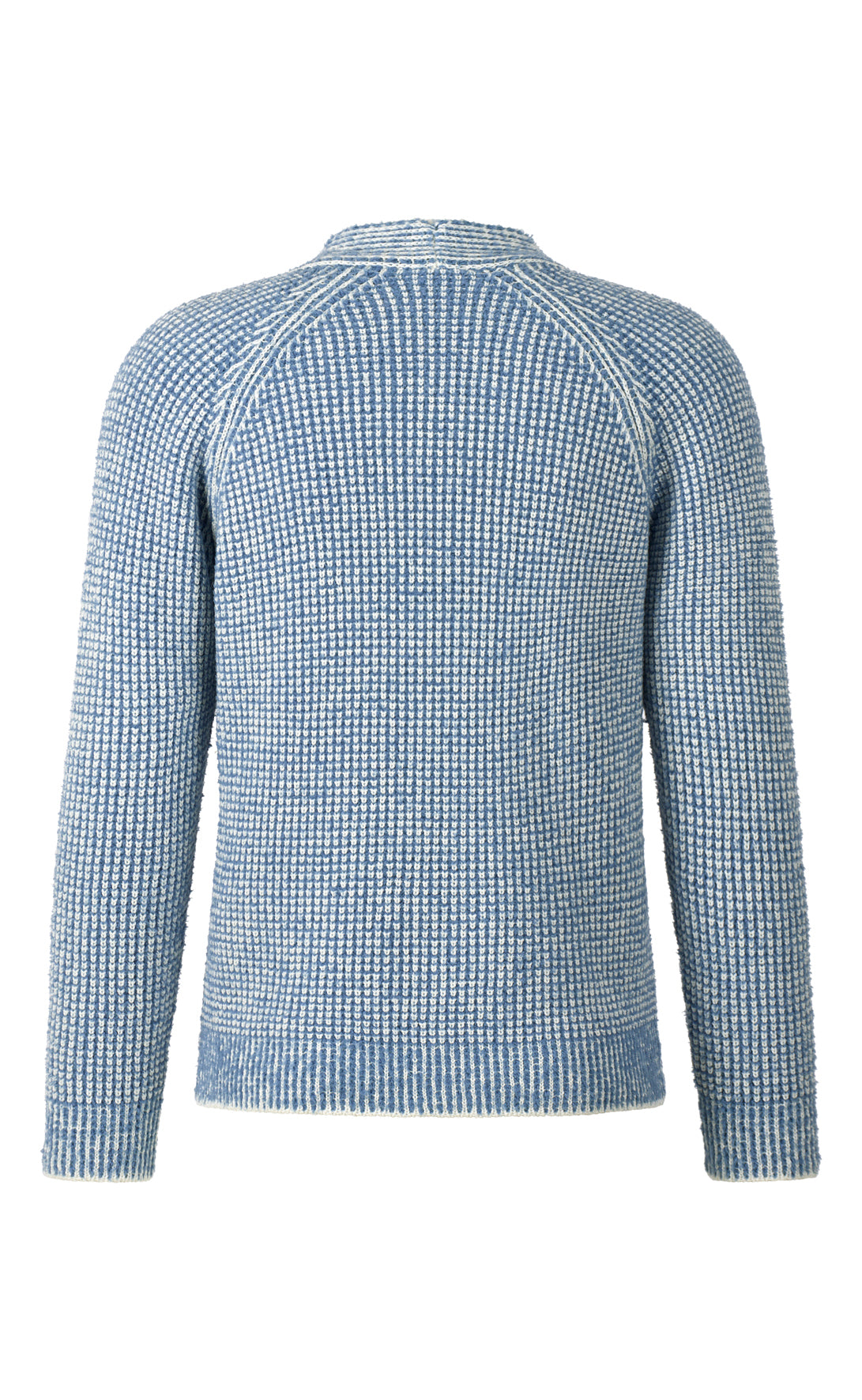 Modern merino double-pearl stitch cardigan in a faux fur look, relaxed fit