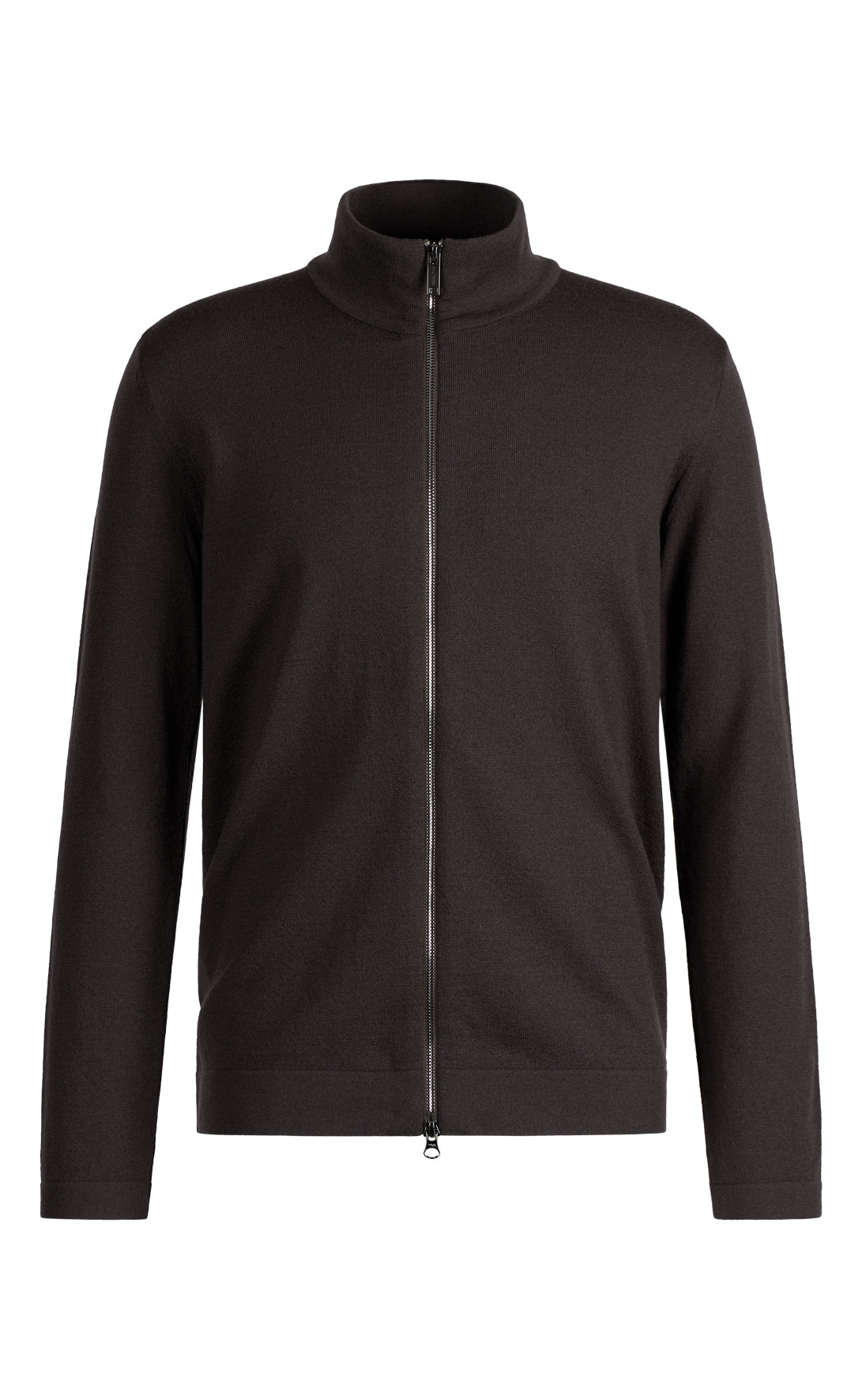 Super comfortable merino wool zip jacket with functional stretch content, regular fit