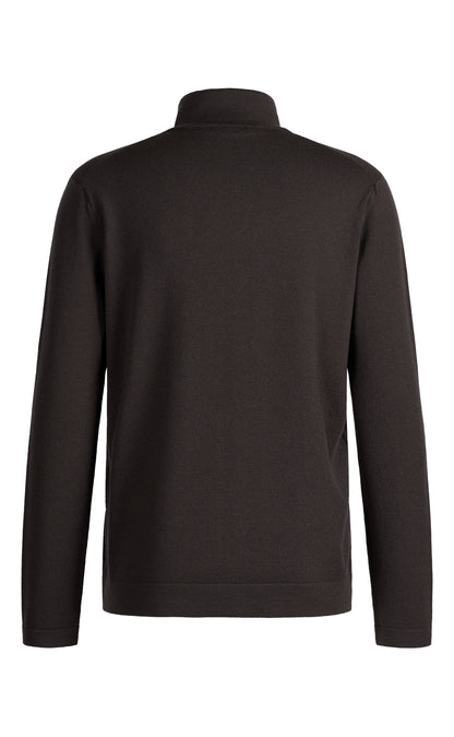 Super comfortable merino wool zip jacket with functional stretch content, regular fit