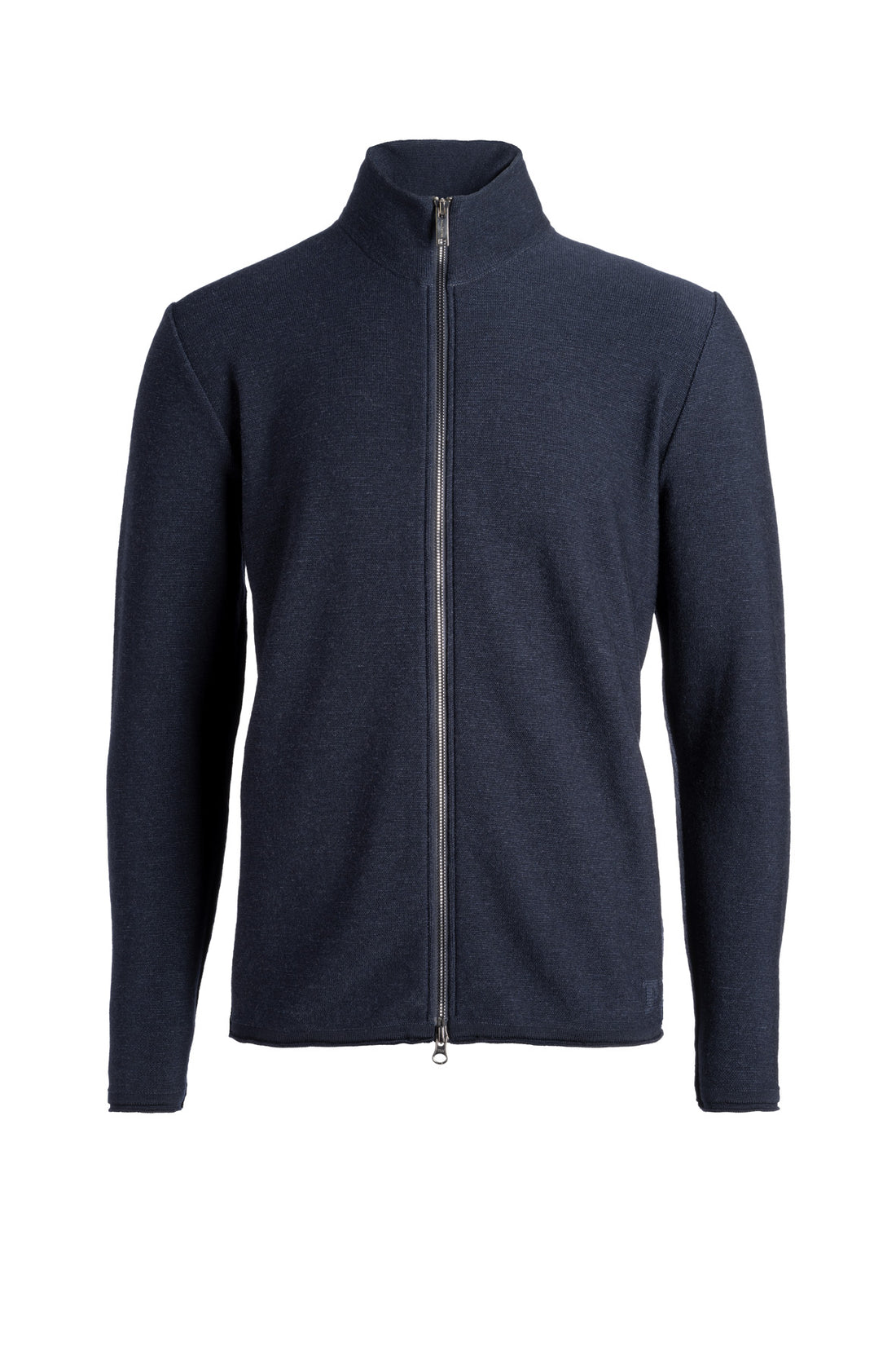 Zip jacket, double-face made of merino wool and cotton