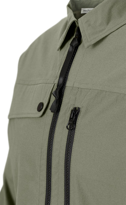 Zero Weight zip jacket made of ultra-light cotton-nylon mix, relaxed fit
