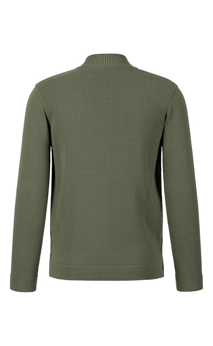 Hybrid bomber jacket made of technical cotton effect yarn, relaxed fit
