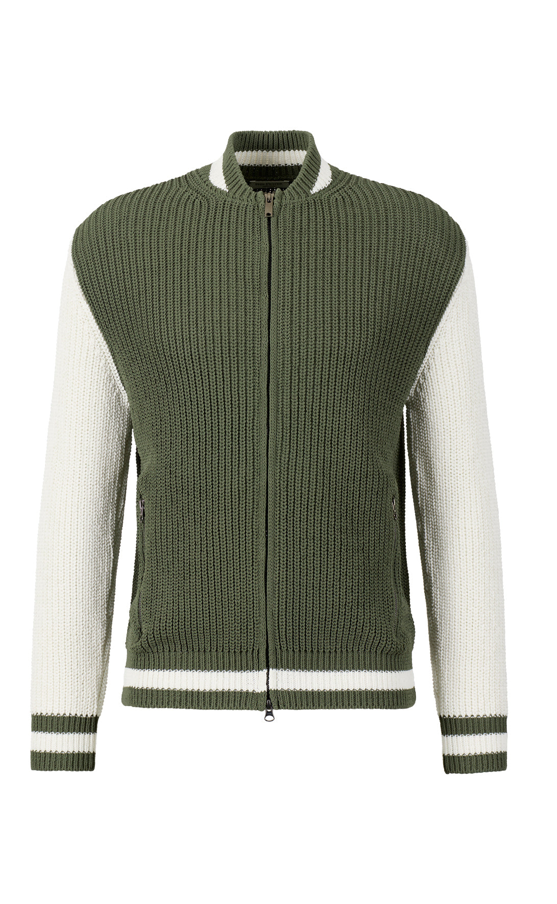 College jacket made of technical cotton effect yarn, regular fit
