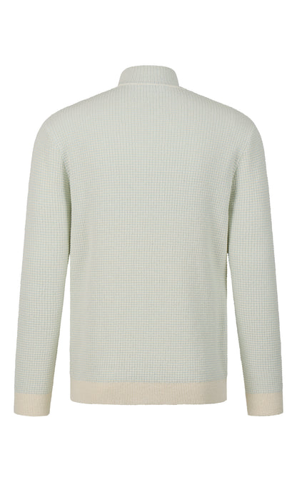 Zip jacket made of cotton bouclé and cooling cotton