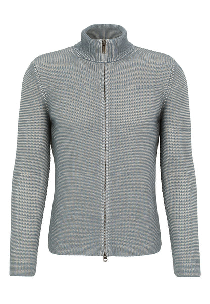 Zippjacke  aus &gt;10.000m feinster Merinowolle, regular fit