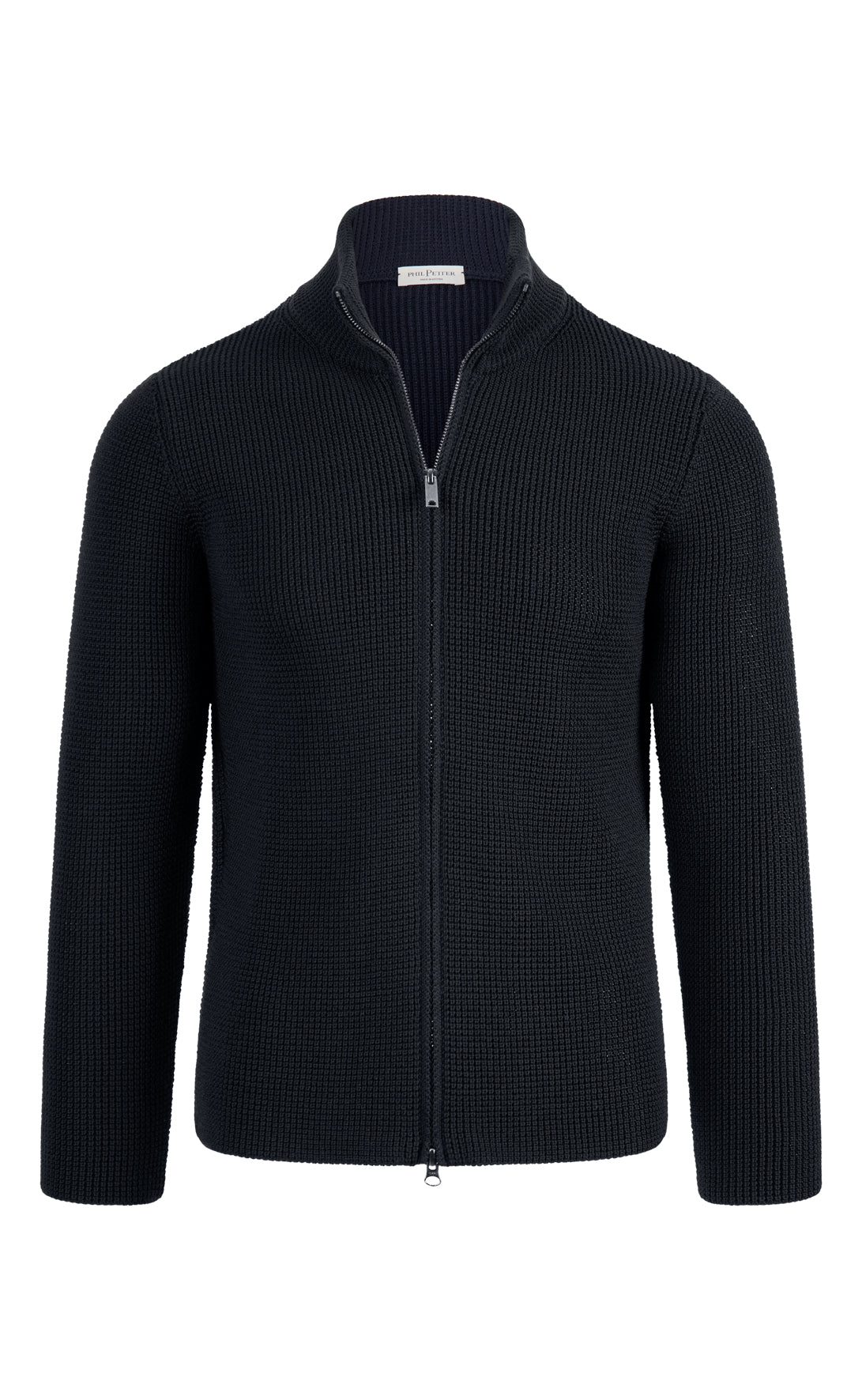 Zip jacket made of &amp;gt;10,000m finest Merino wool, regular fit