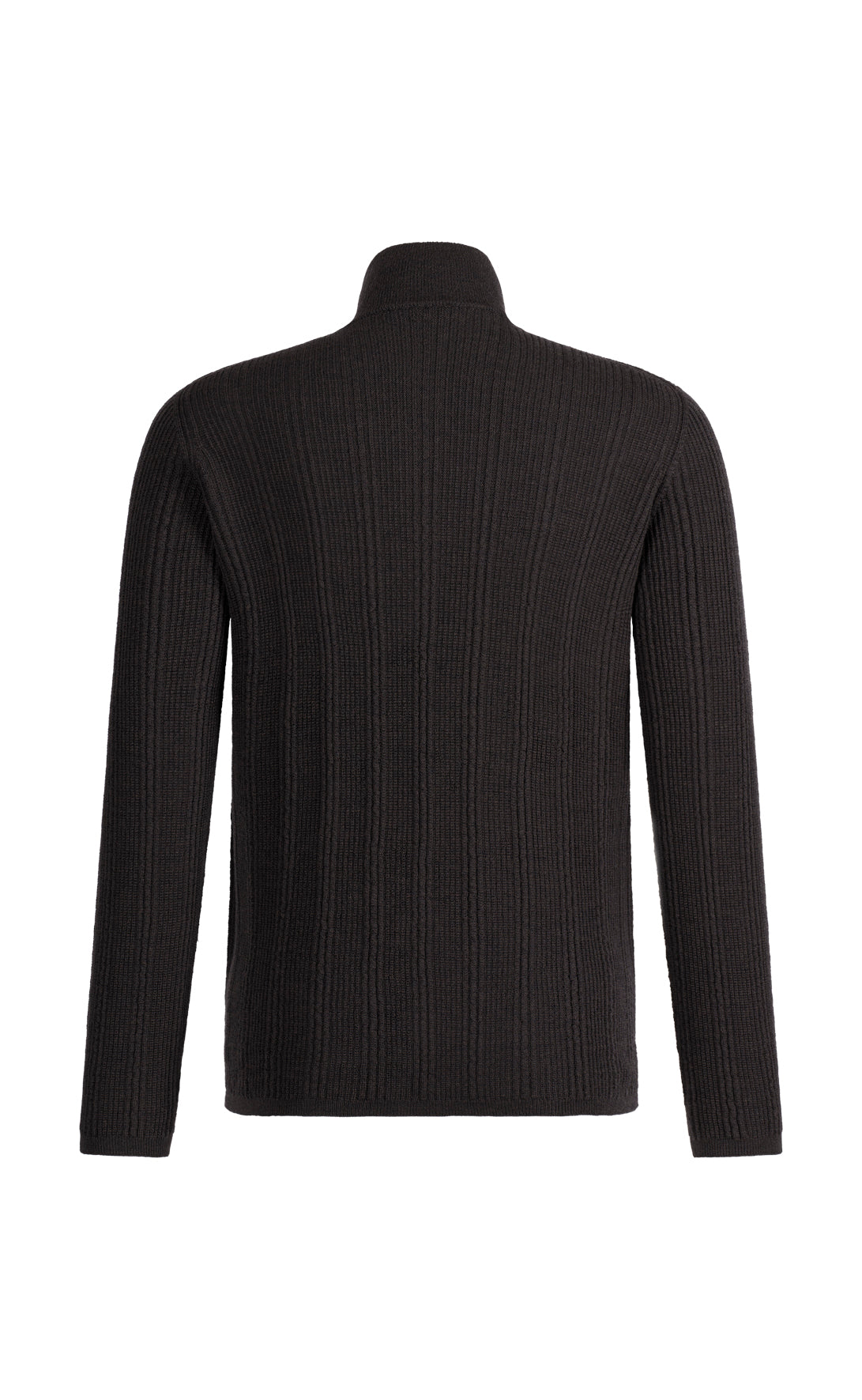 Zippjacke in markanter Rippstruktur, nahtlos gestrickt aus feinster Merinowolle, regular fit