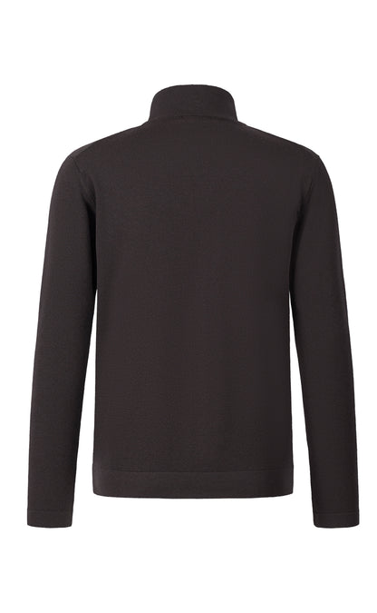 Super komfortable Zippjacke aus Merinowolle mit funktionalem Stretchanteil, regular fit