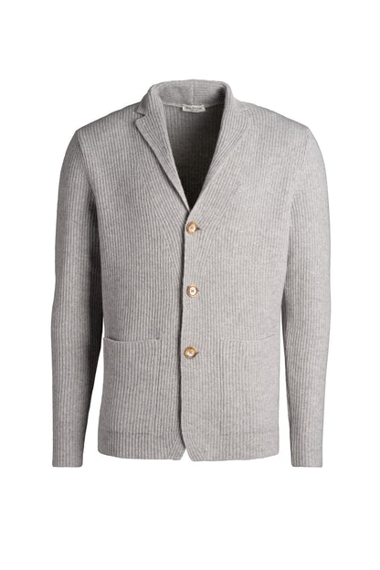 knitted jacket made of cashmere-merino blend