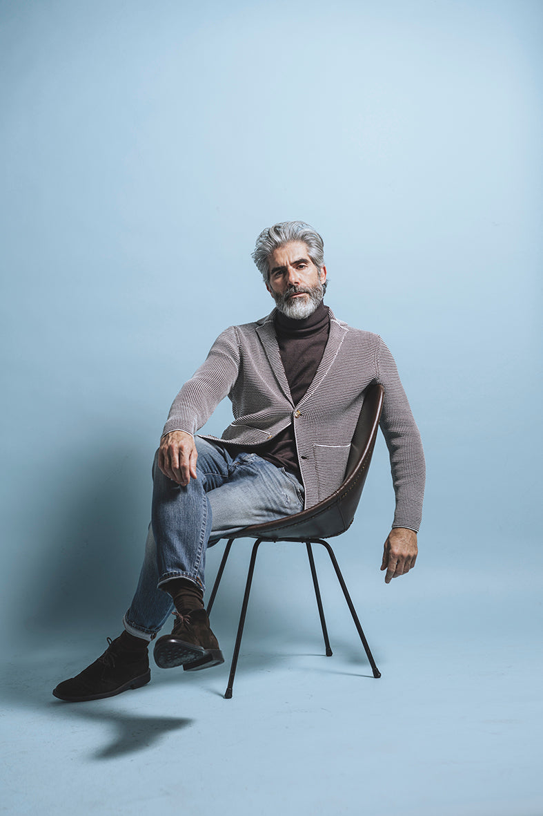 Knitted jacket made of &amp;gt;10,000m finest Merino wool, regular fit