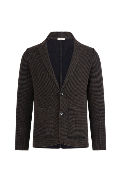 Knitted jacket made of &amp;gt;10,000m finest Merino wool, regular fit