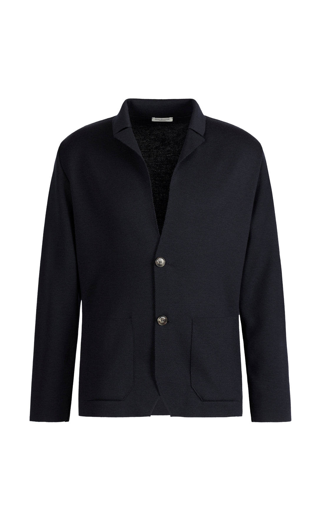 Robust knit blazer made from the finest merino wool, relaxed fit