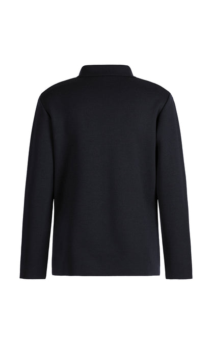 Robust knit blazer made from the finest merino wool, relaxed fit