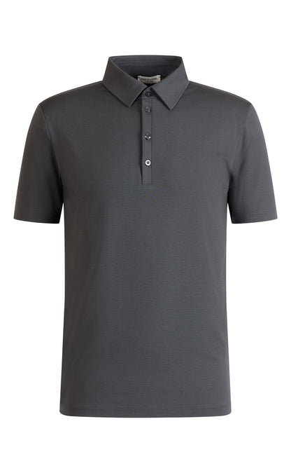 Polo shirt made of premium jersey, short sleeve, with button placket