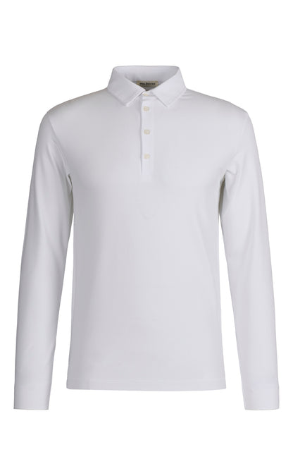 Long-sleeved polo made of viscose premium jersey